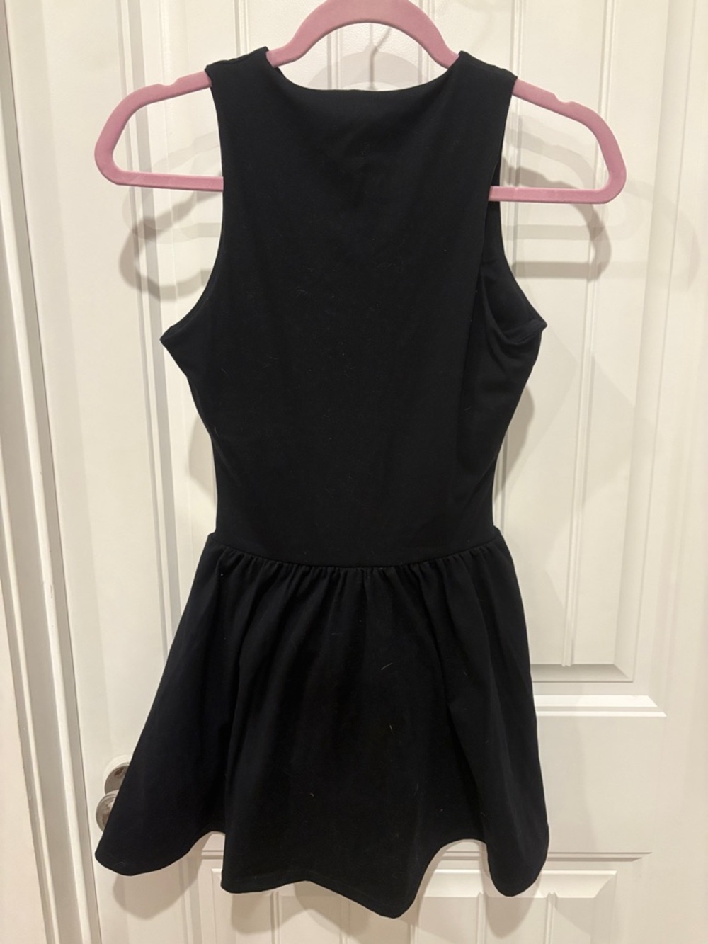 Black Sleeveless Midi Skater Dress - Unbranded